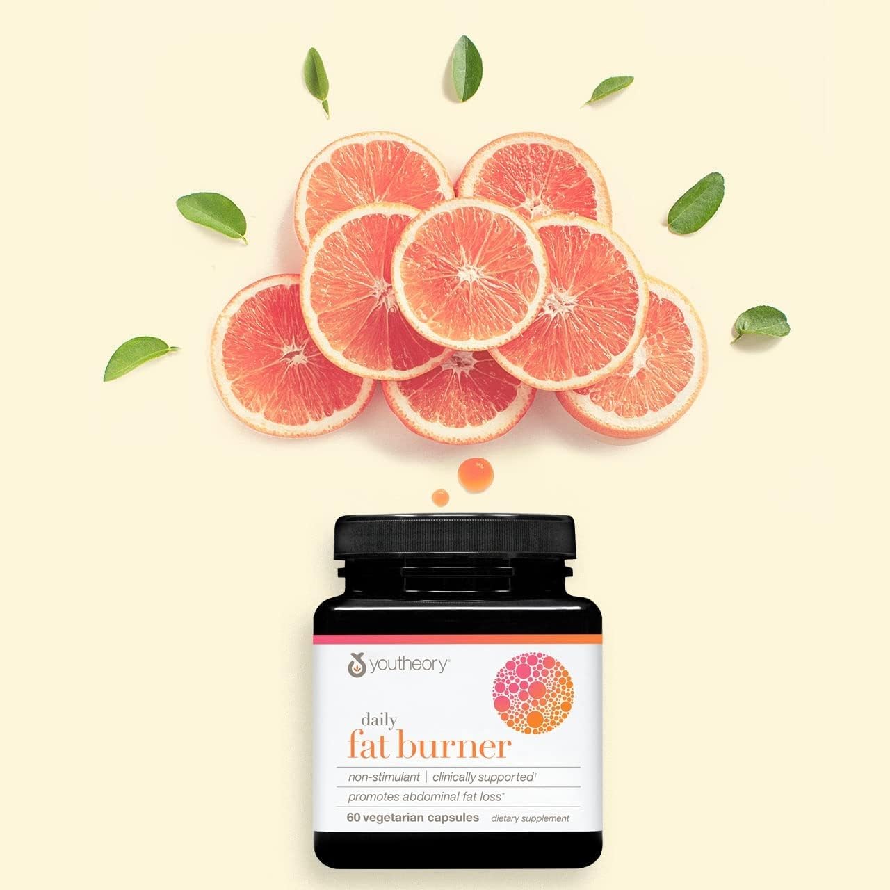 Youtheory Daily Fat Burner with a measuring spoon