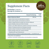 Youtheory daily wellness Support Mushroom Supplement bottle side view