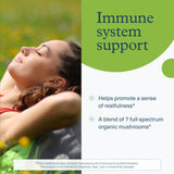Youtheory daily wellness Support Mushroom Supplement capsules close-up