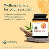 Youtheory Extra Strength Turmeric Capsules in a hand