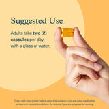 Youtheory Extra Strength Turmeric Capsules on a wooden table