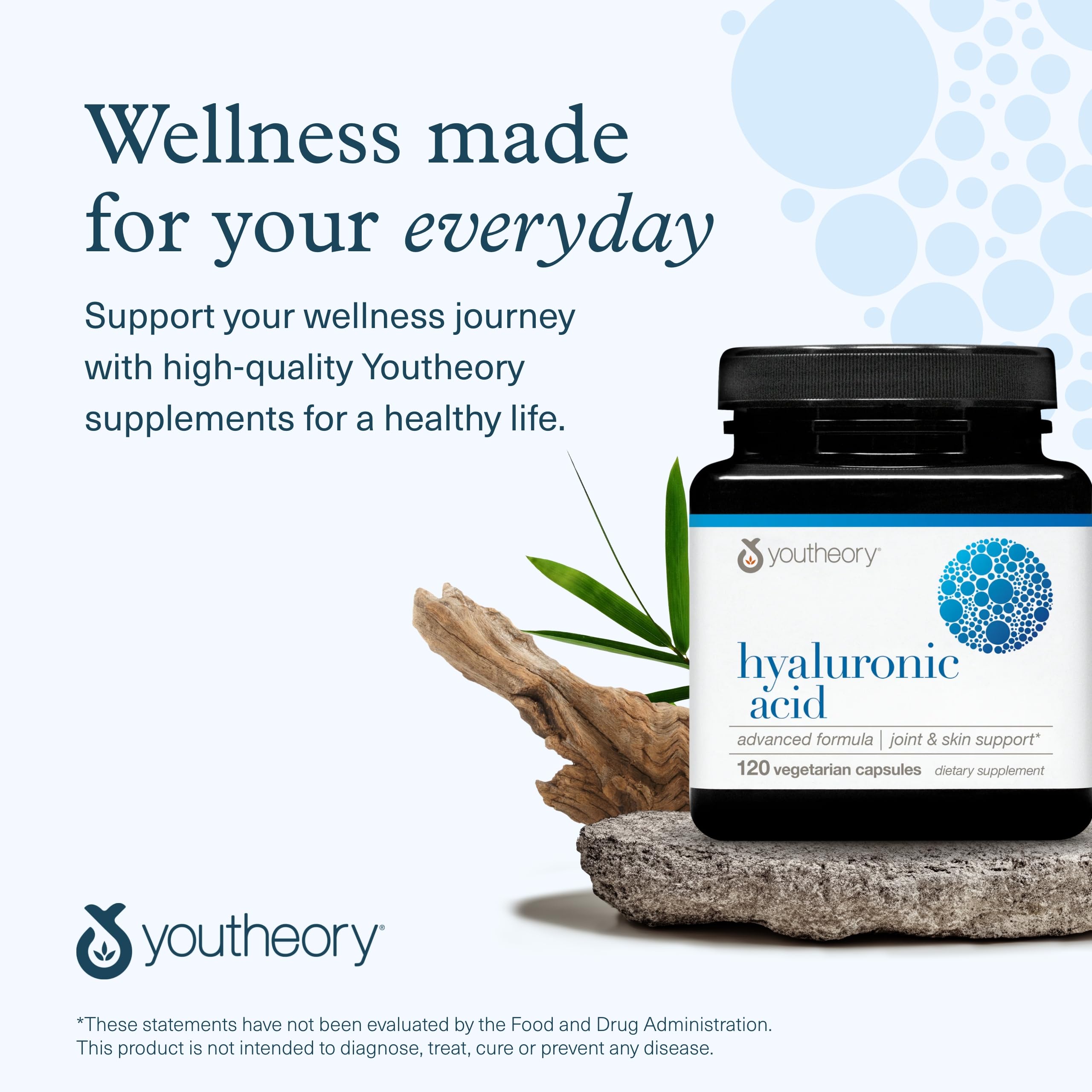 Youtheory Hyaluronic Acid Advanced 100mg supplement lifestyle scene