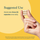 Youtheory Lion's Mane Plus capsules in a hand