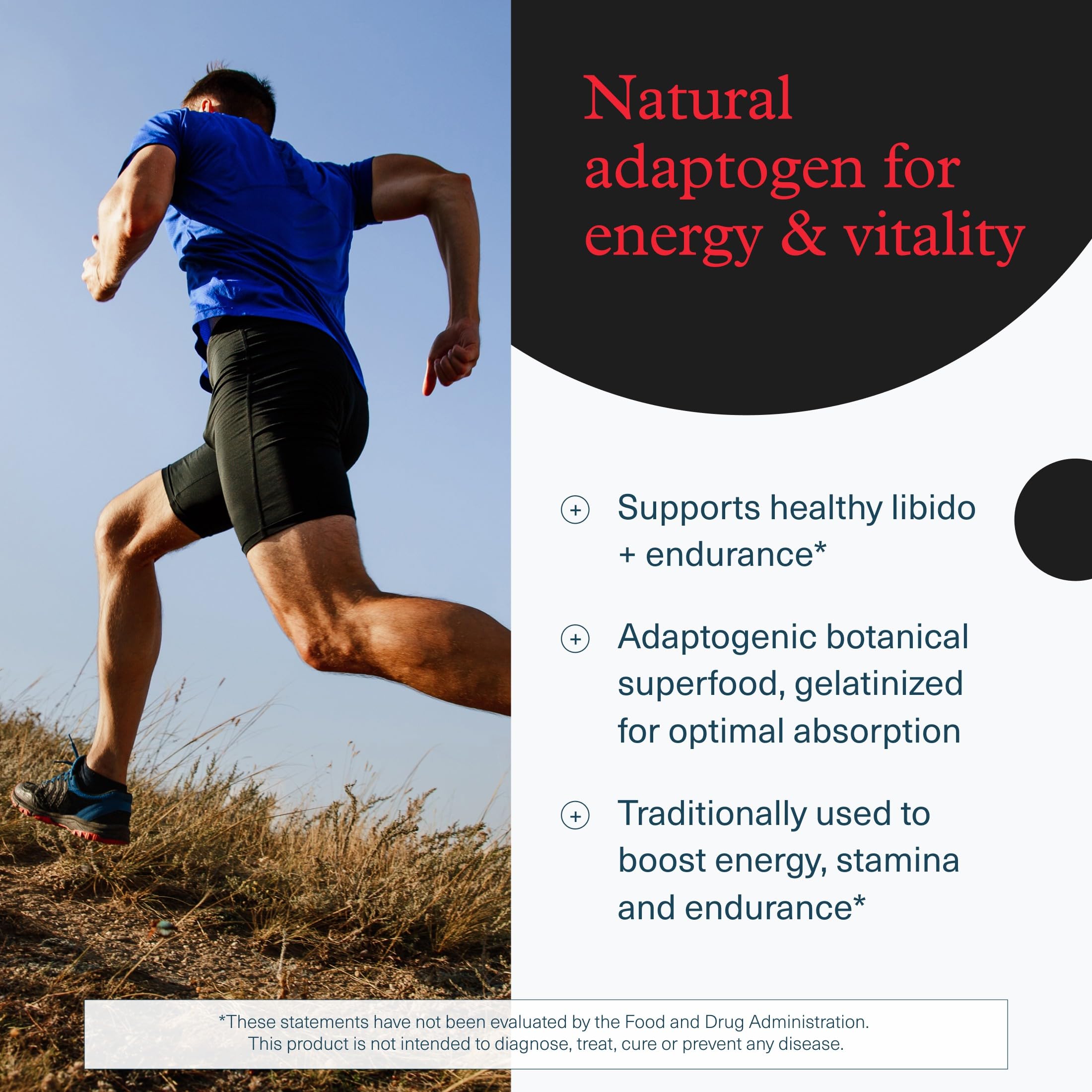 Youtheory Men's Maca Supplement 1000mg vegan capsules packaging