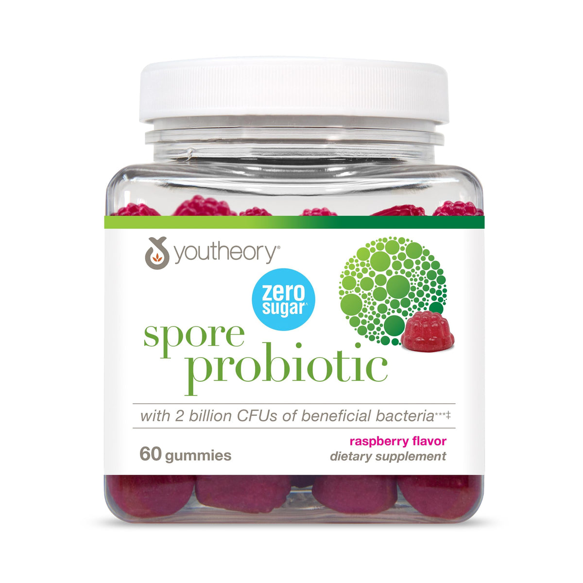 Youtheory Probiotic Gummies front view with packaging