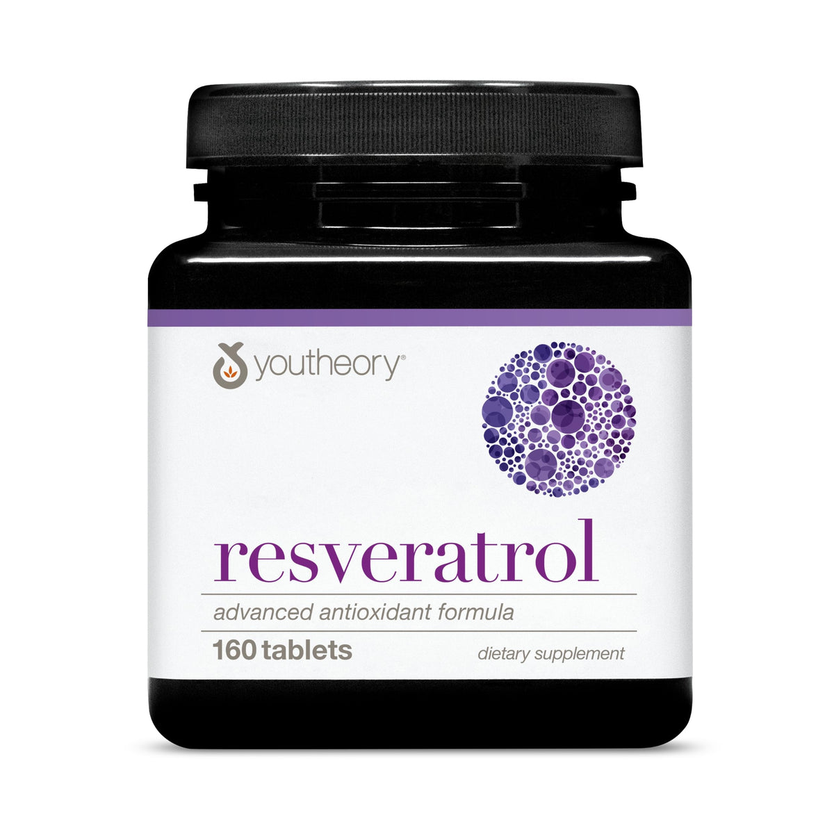 Youtheory Resveratrol Antioxidant Supplement front view, 230g
