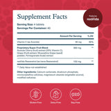 Youtheory Resveratrol Antioxidant Supplement side view with label