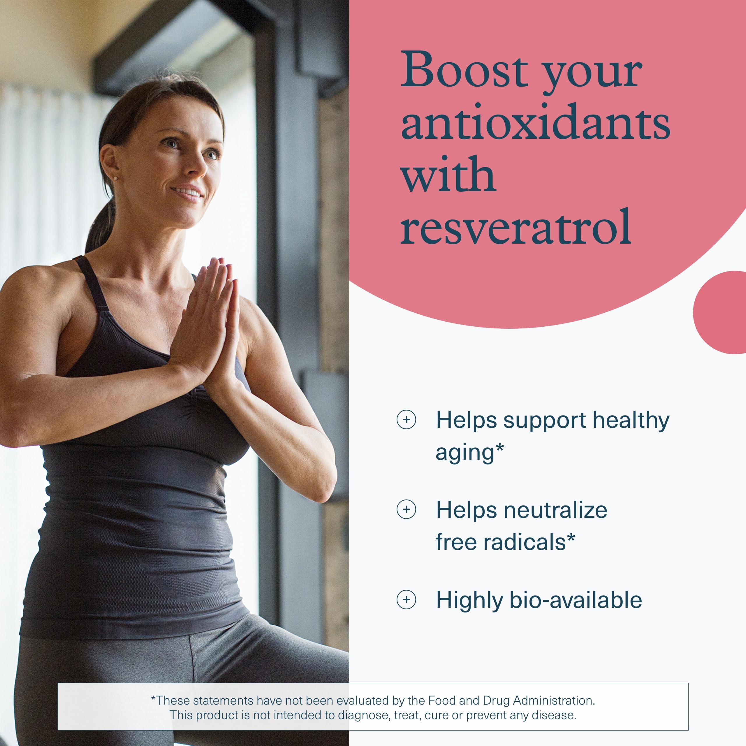 Youtheory Resveratrol Supplement showing dosage information