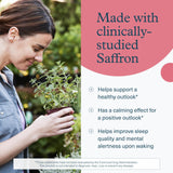 Youtheory Saffron Supplement back view with ingredient list