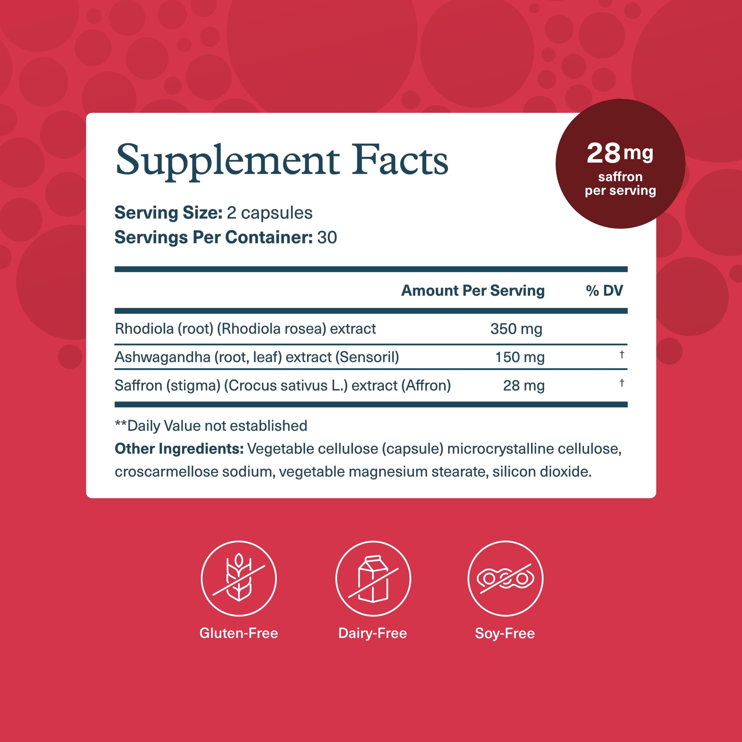 Youtheory Saffron Supplement side view showing capsule details