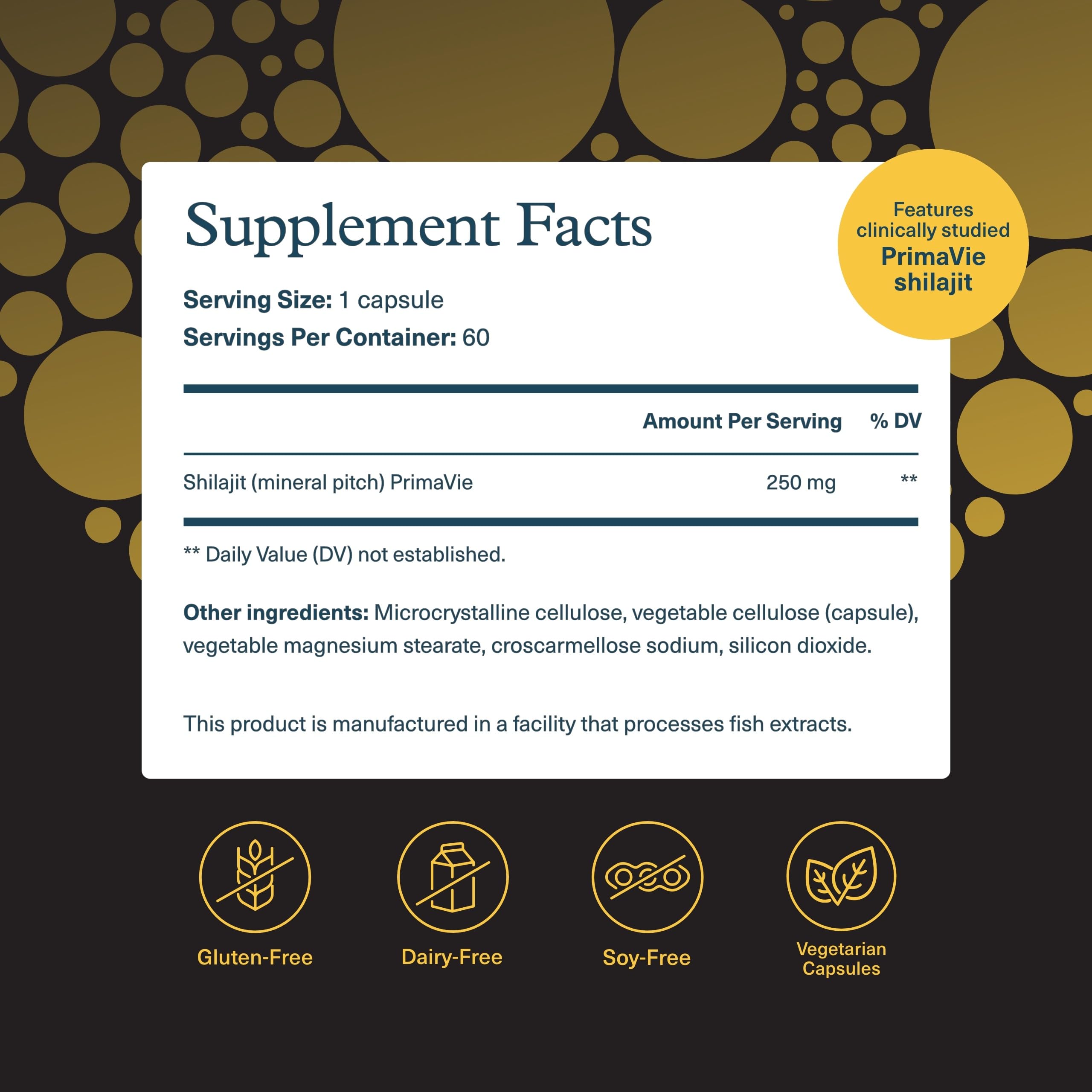 Youtheory Shilajit Capsules 250mg back view