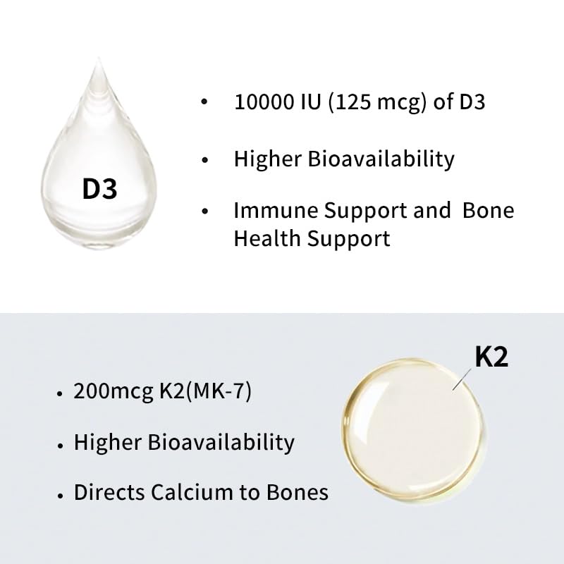 YOUTHVITA Vitamin D3 & K2 Softgels with MCT coconut oil
