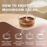 YoYoJo Mushroom Cacao Powder with ingredients displayed