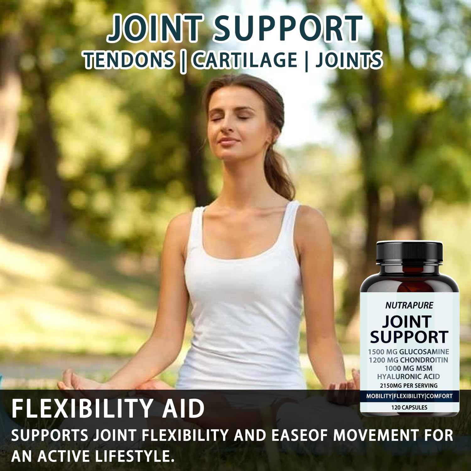YPRYPR Chondroitin Joint Support Capsules on a wooden table