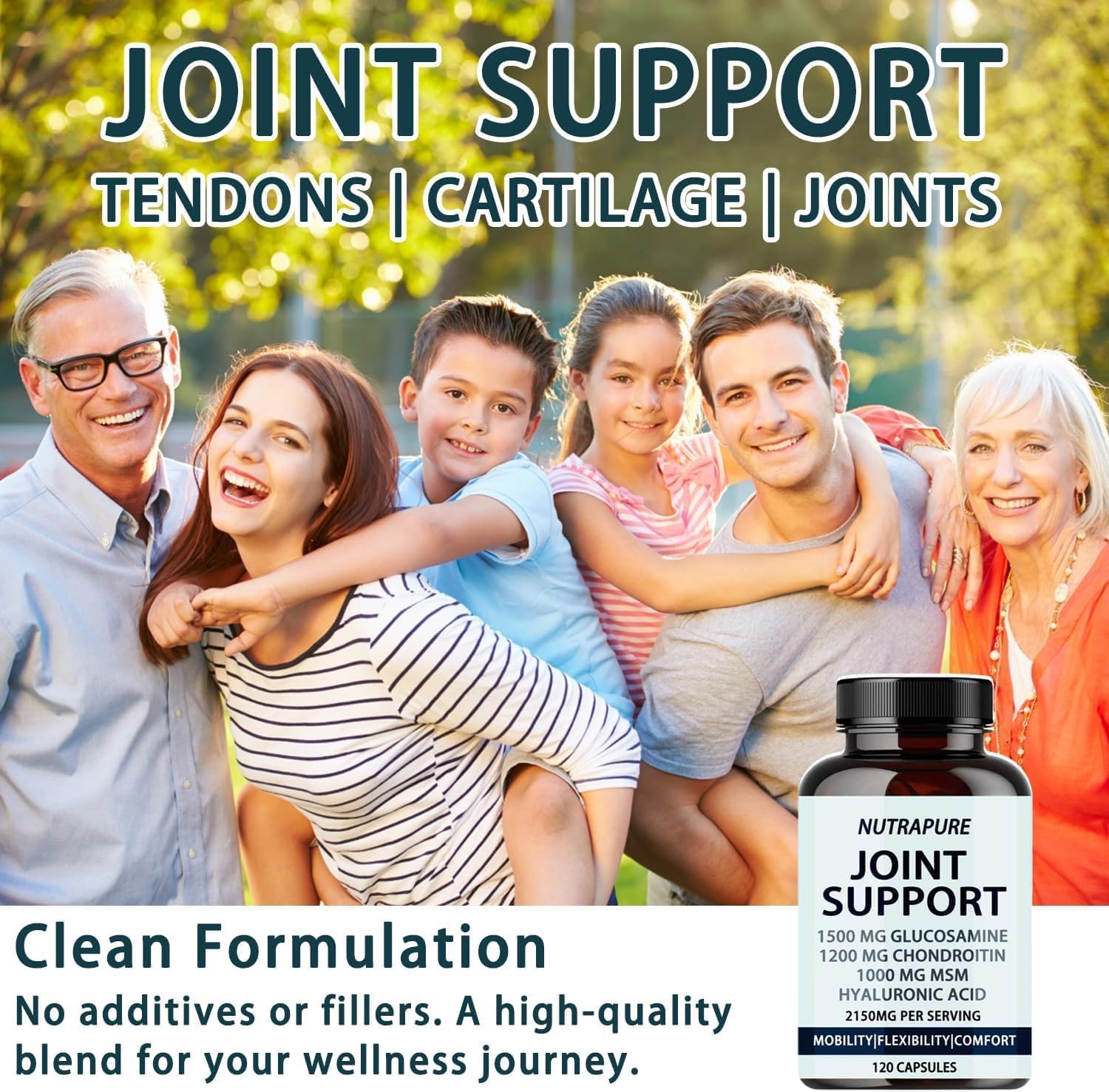 YPRYPR Chondroitin Joint Support Capsules with dosage information