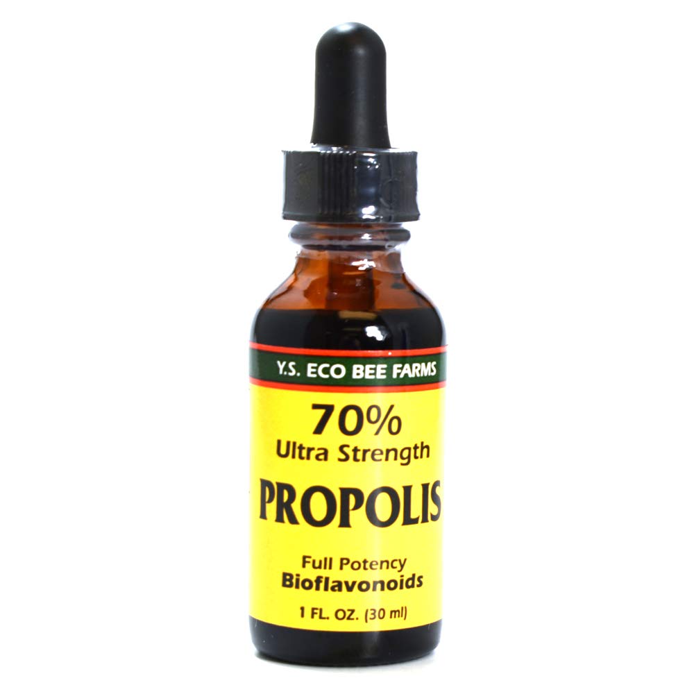 YS Organic Propolis Tincture liquid supplement front view