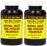 YS Organic Royal Jelly Bee Pollen Propolis 90 Capsules front view
