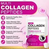 YUEPLATTNMAY Multi-Collagen Protein Powder 454g back view with nutritional information