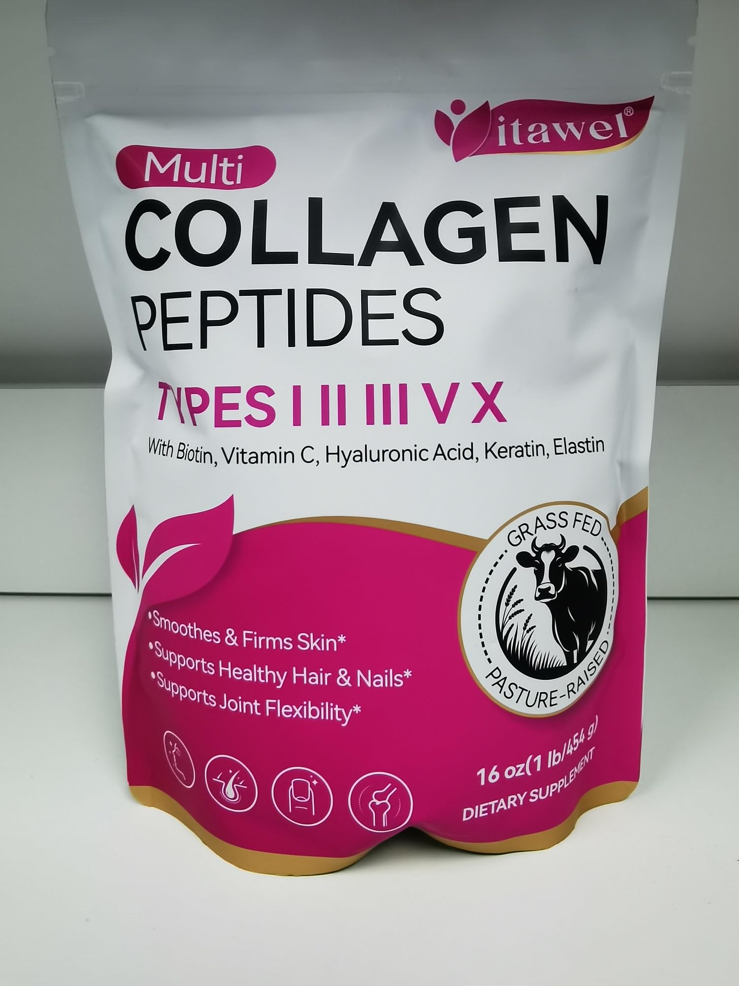 YUEPLATTNMAY Multi-Collagen Protein Powder mixed in a smoothie