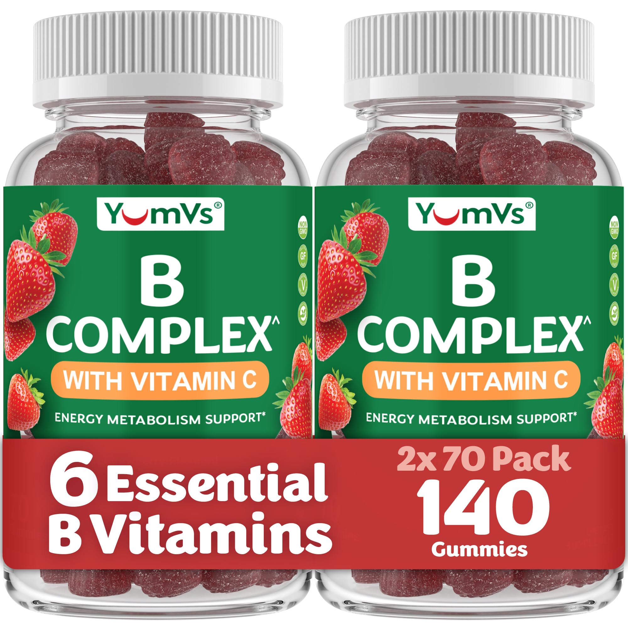 YUM-V'S B Complex Gummies 450g front view with packaging