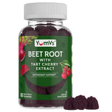 YUM-V'S Beet Root Gummies on a wooden table