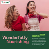YUM-V'S Biotin Gummies on a kitchen counter