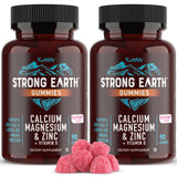 YUM-V'S Calcium Magnesium Zinc Gummies 90 Count raspberry flavour front view