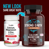 YUM-V'S Calcium Magnesium Zinc Gummies raspberry flavour close-up