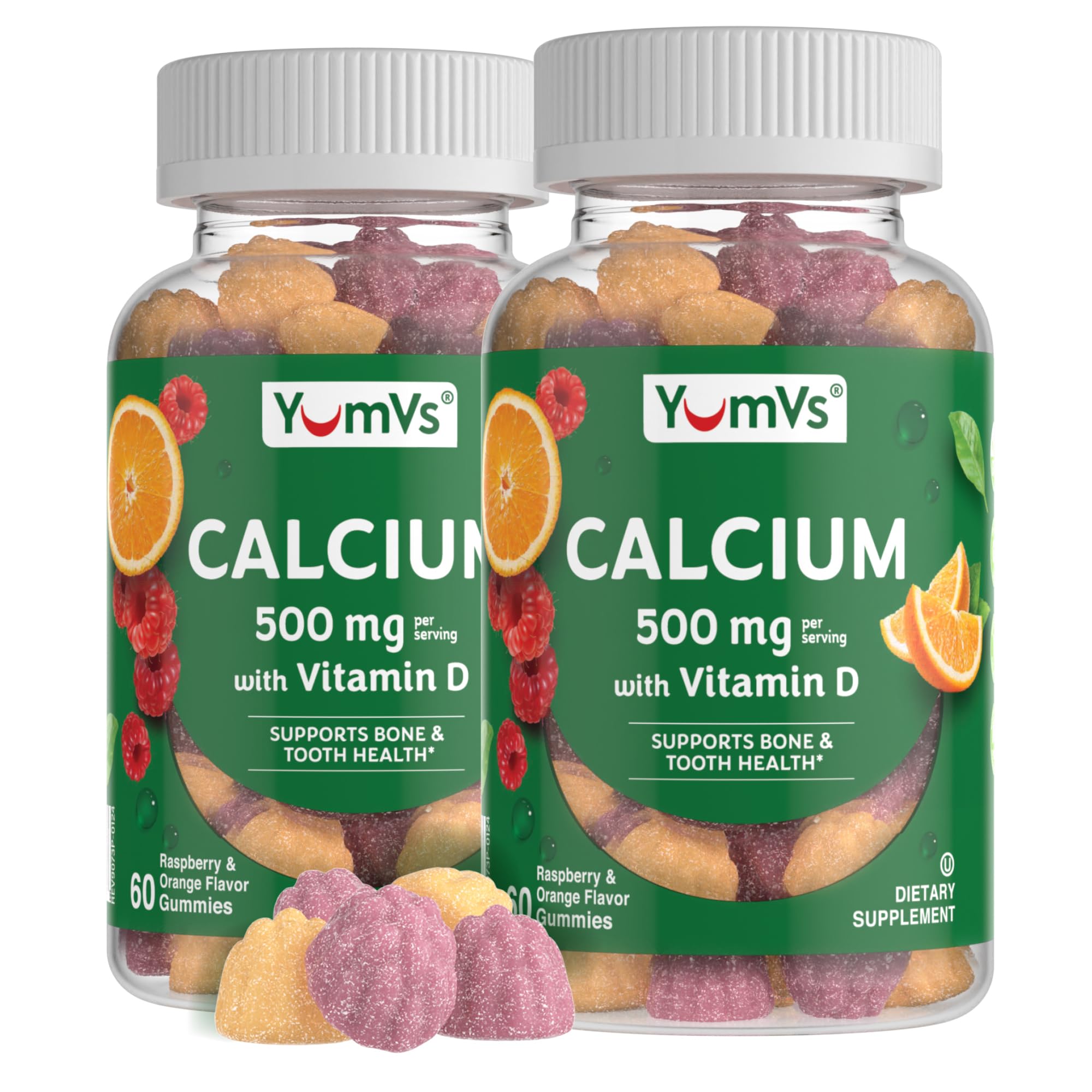 YUM-V'S Calcium with Vitamin D3 Gummies front view