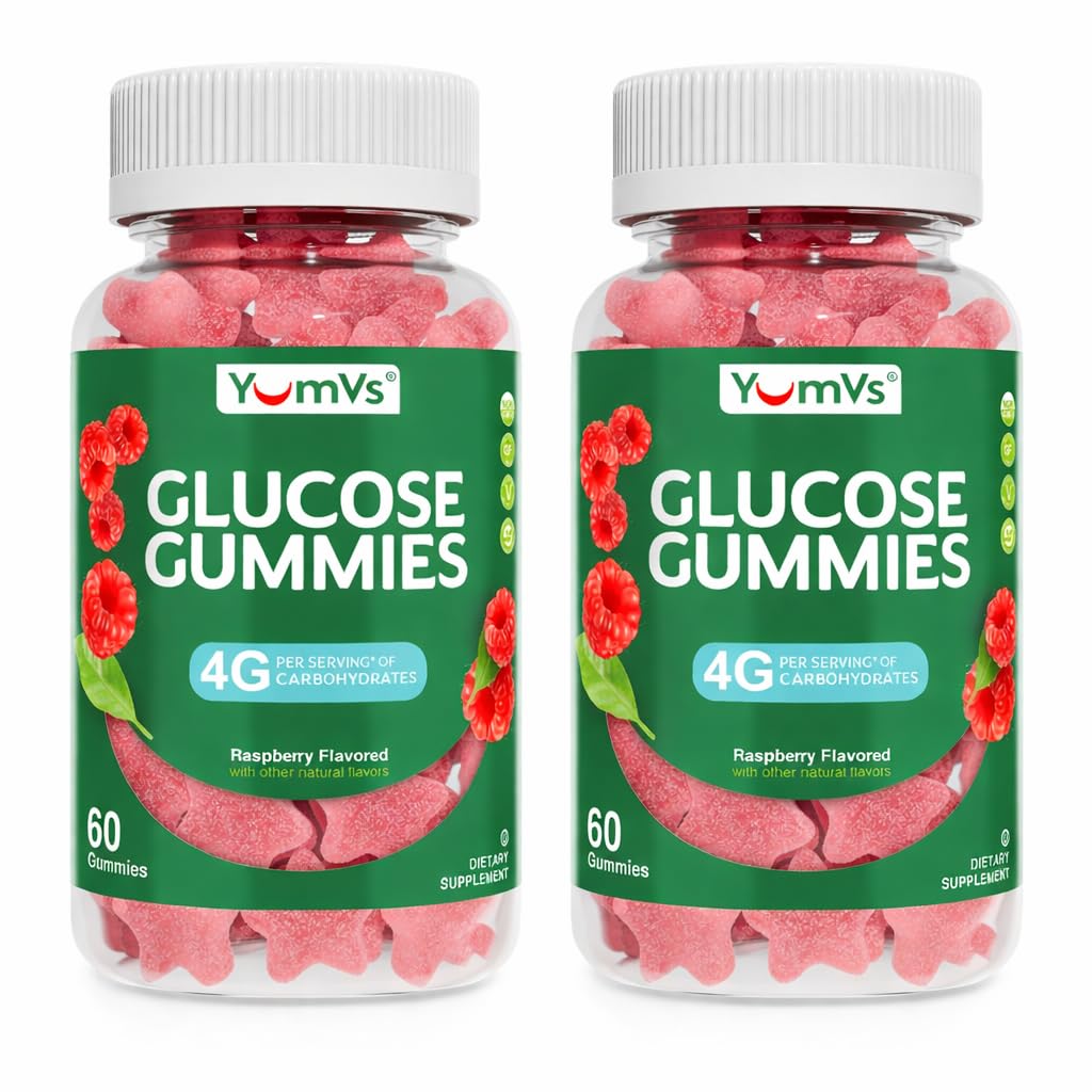YUM-V'S Gummies 120 Count front view with orange and berry flavours