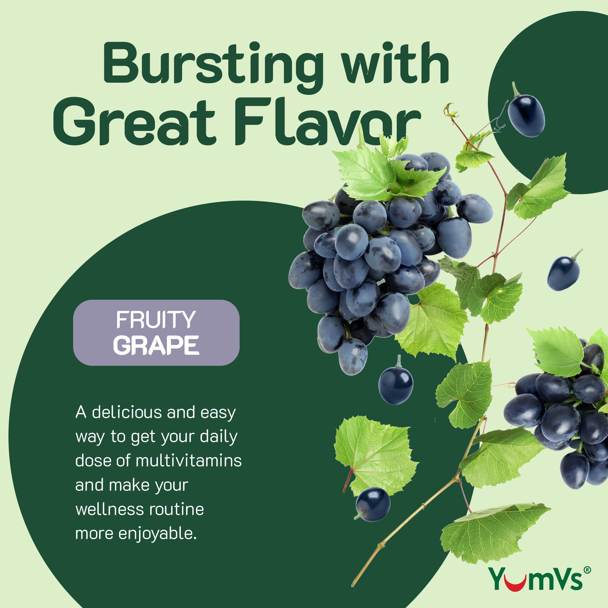 YUM-V'S Gummy Multivitamins with Iron grape flavour gummies