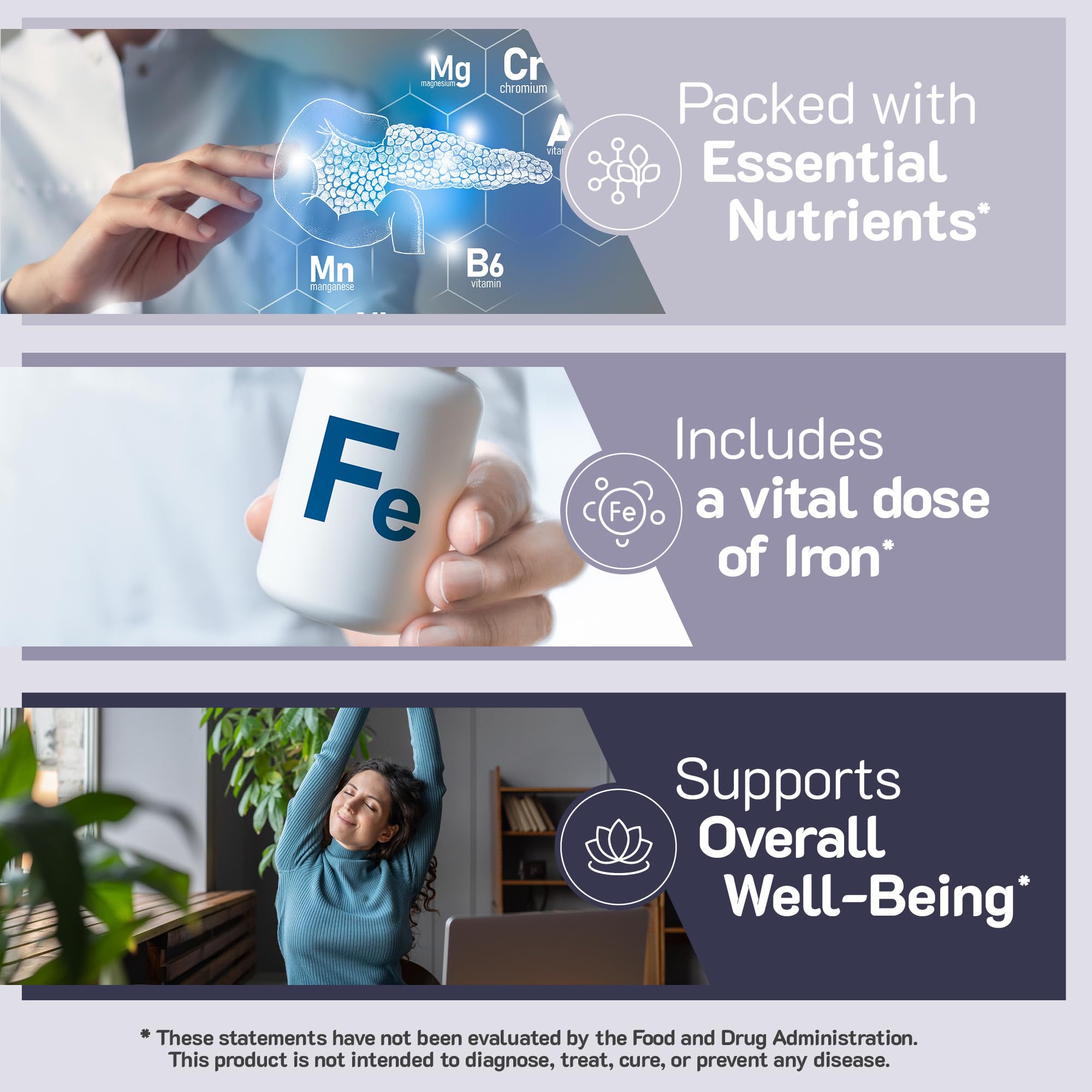 YUM-V'S Gummy Multivitamins with Iron packaging
