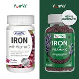 YUM-V'S Iron Gummies grape flavour chewable