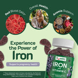 YUM-V'S Iron Gummies side view packaging