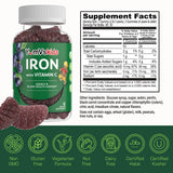 YUM-V'S Kids Iron Gummies with a measuring spoon