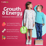 YUM-V'S Kids Multivitamins Chewables tablet close-up in grape shape