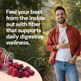 YUM-V'S Prebiotic Fiber Gummies back view with ingredient list
