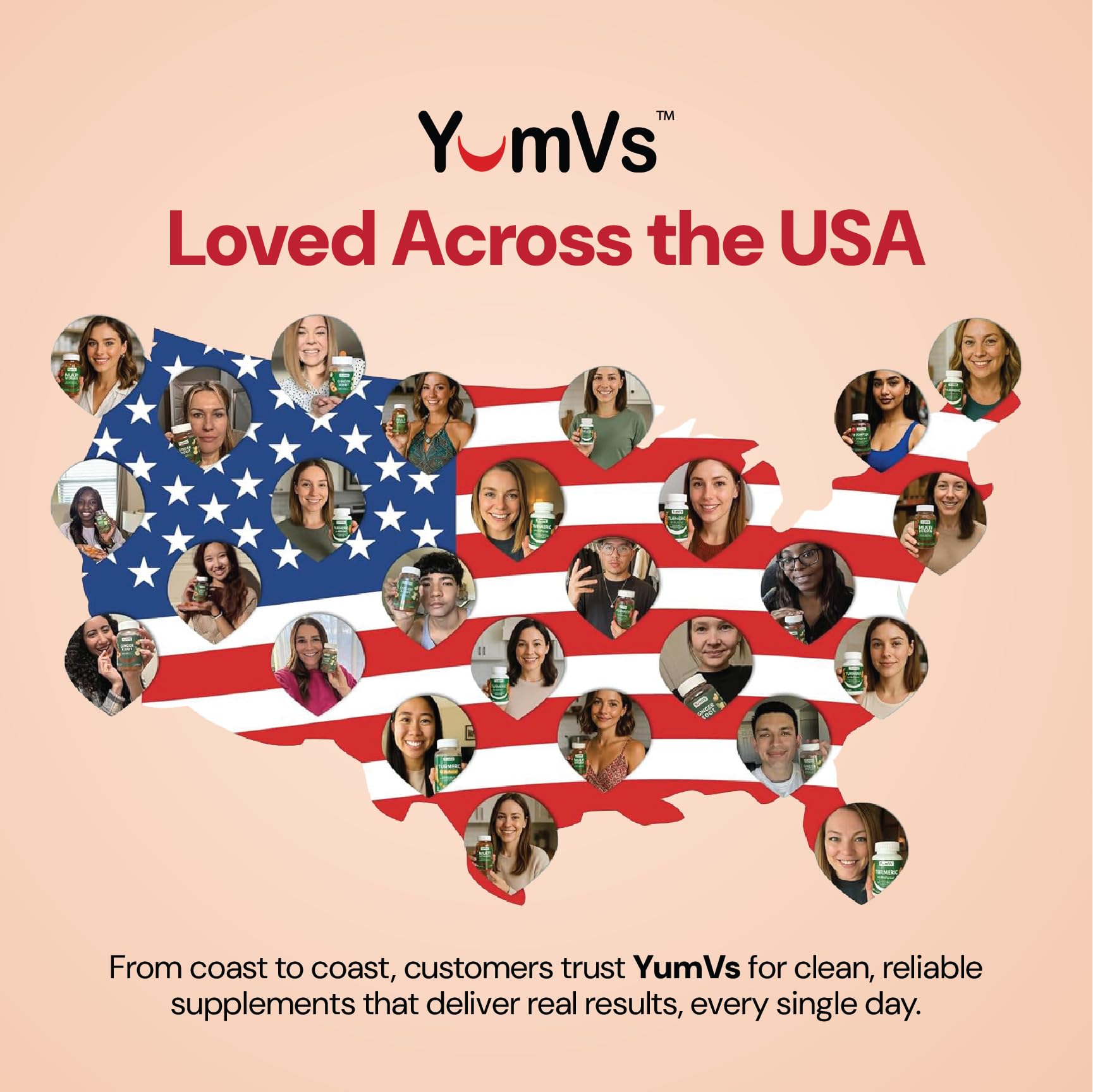 YUM-V'S Prebiotic Fiber Gummies lifestyle scene with healthy snacks
