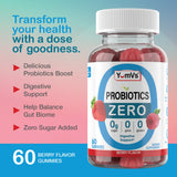 YUM-V'S Probiotic Gummies strawberry flavour close-up