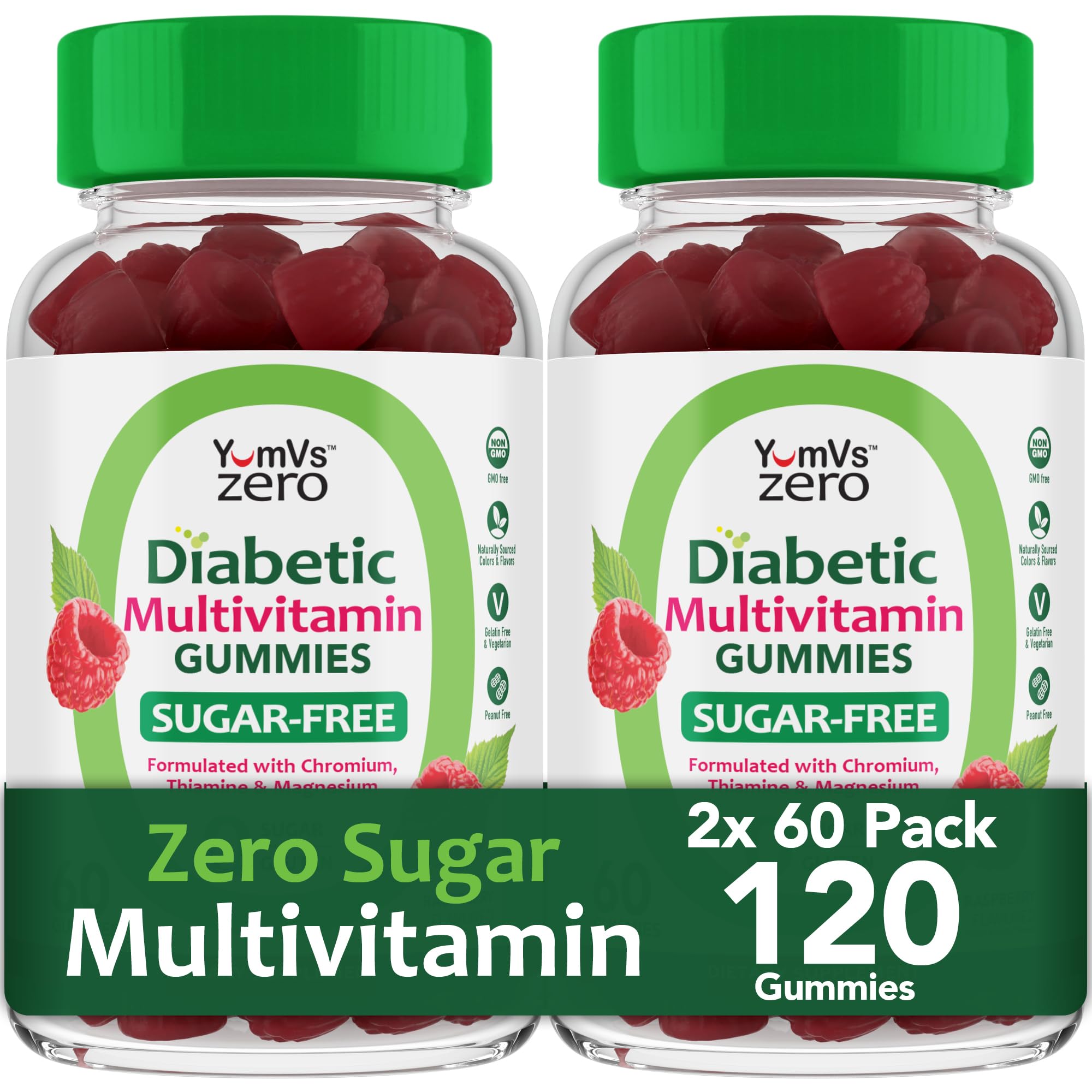 YUM-V'S Sugar Free Multivitamin Gummies 60 Count bottle front view