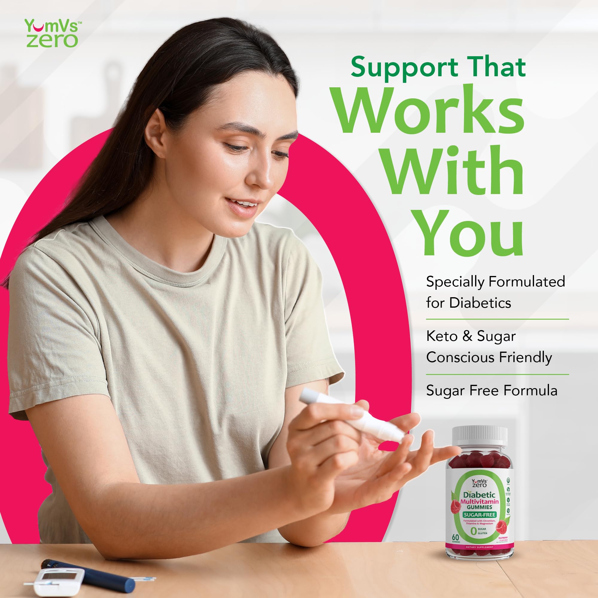 YUM-V'S Sugar Free Multivitamin Gummies serving size details