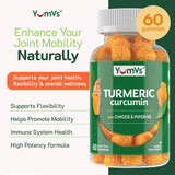 YUM-V'S Turmeric Gummies packaging side view