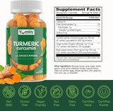 YUM-V'S Turmeric Gummies with fresh turmeric and ginger