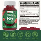 YUM-V'S Vitamin B6 Gummies 100mg Strawberry Flavour nutritional information