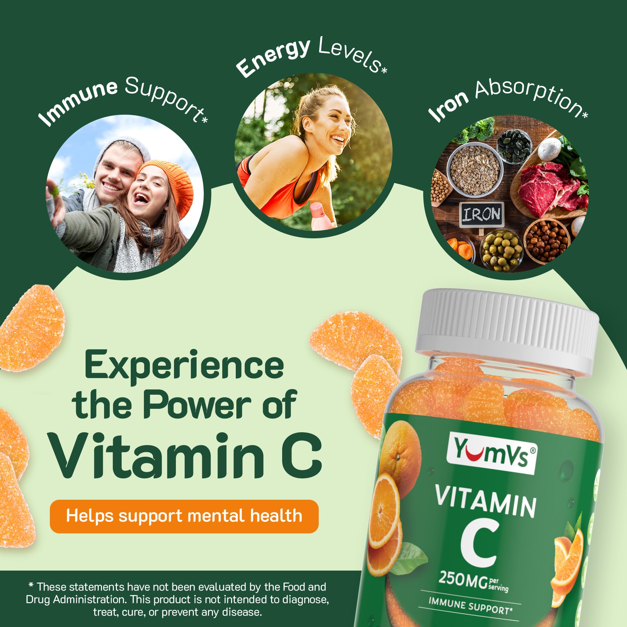 YUM-V'S Vitamin C Gummies 250mg nutritional information