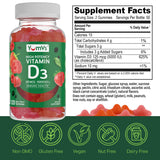 YUM-V'S Vitamin D3 Gummies in hand for size reference
