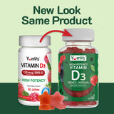 YUM-V'S Vitamin D3 Gummies lifestyle image on a table