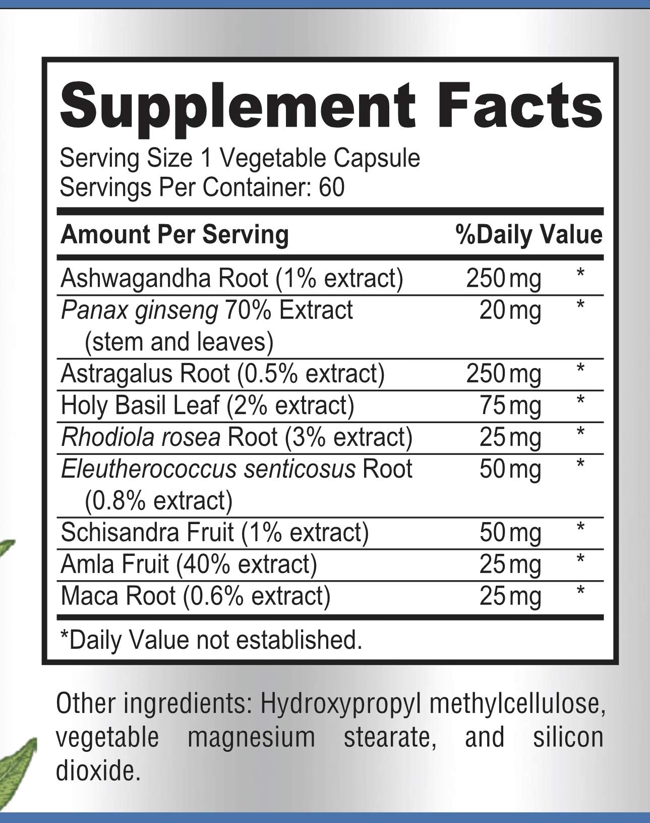 YUMMYVITE Adrenal Extracts Supplement bottle with measuring spoon