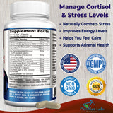 YUMMYVITE Adrenal Support Supplement showing side view of bottle