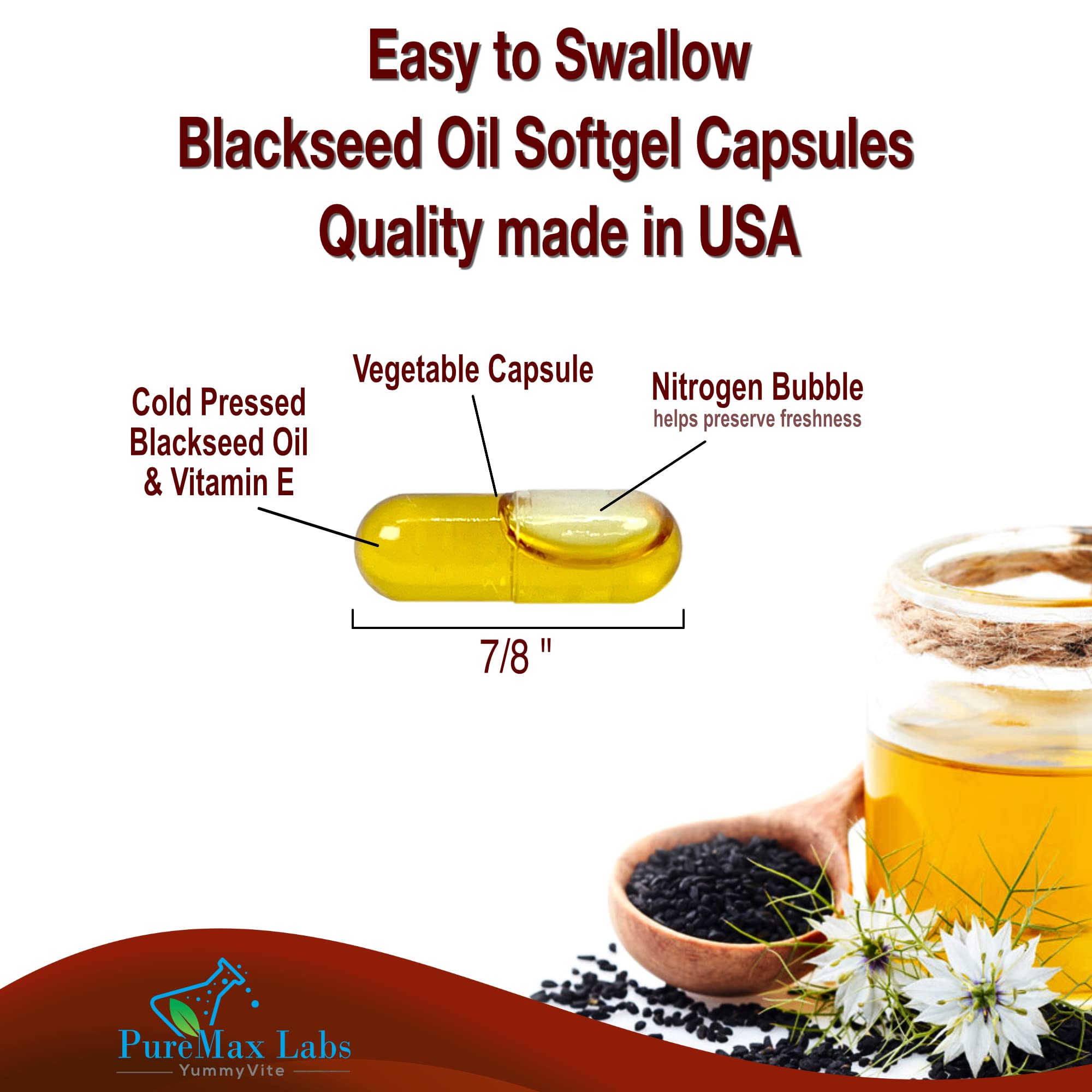 YUMMYVITE Black Seed Oil Capsules close-up